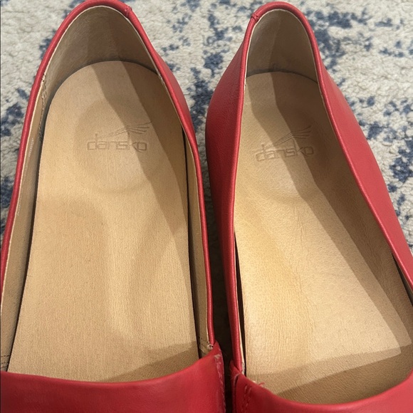 Dansko Larisa SlipOn Leather Red Flats Casual Everyday Comfort Size 42 (11.5-12) - Picture 3 of 11